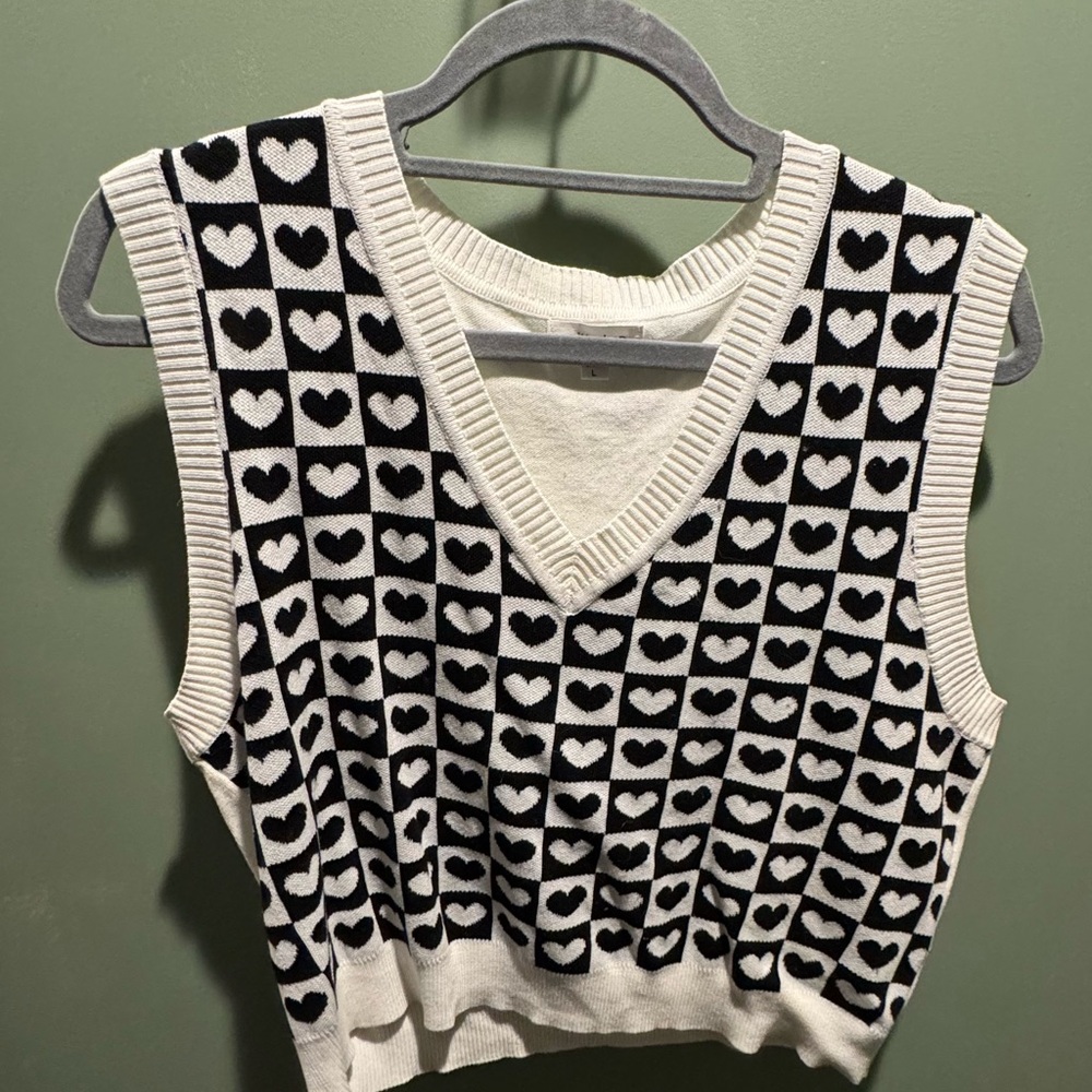 Mittoshop Cream Knit Sweater Vest